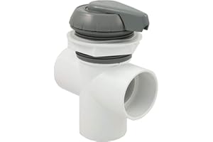 Waterway Plastics 600-3067 2" Notched Top Access 3-Port Diverter Valve, Gray