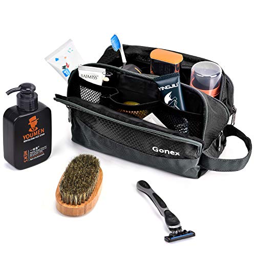 Travel Toiletry Bag Nylon, Gonex Dopp Kit Shaving Bag Toiletry Organizer Black 5 Travel Toiletry Bag Nylon, Gonex Dopp Kit Shaving Bag Toiletry Organizer Black