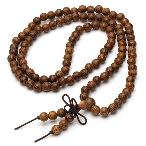 Milakoo 6mm108 Wood Beads Bracelet/Necklace Mala Prayer Buddha Meditation Link Wrist Bracelet