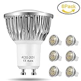 GU10 LED Bulbs, Jpodream 7W 18SMD5730 LED Light Bulbs, 60W Halogen Bulbs Equivalent, 550lm, AC85-265V, 140° Beam Angle, Pack of 6 (Warm White 3000K)