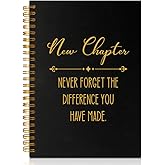 PUVOXHO New Chapter 160 Pages Spiral Notebooks, New Job Gifts, University Graduation Gifts, Farewell Appreciation Gifts for Boss Leader Manager Advisor Mentor, Coworker Friend Retirement Gifts