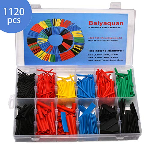 1120 Pcs Heat Shrink Tubing Assortment, Assortment 2: 1 Heat Shrink Tubing Sleeving Waterproof,12 Sizes Heat Shrink Tubing Electrical Wire Cable Wrap Assortment Kit Set (2:1) - Thumbnail 6