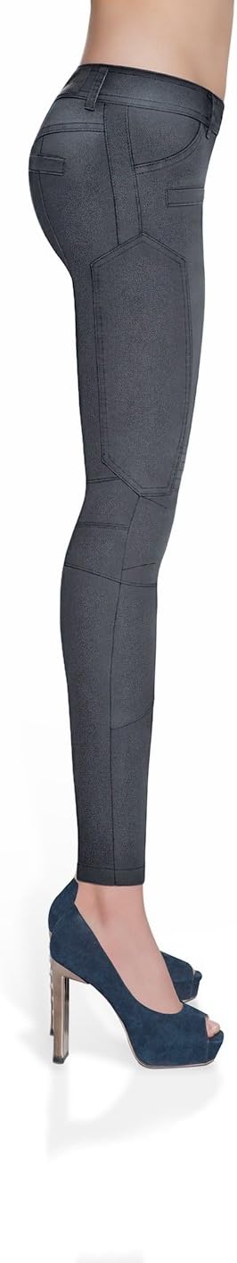 Blue Bottom Leggings Sexy Handmade Black Size L - Image 4