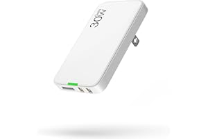 Flat USB C Wall Charger 30W, 3 Ports Ultra-Slim PD Block Fast Charging USB C Wall Charger with Foldable Plug for iPad/Pro, iP