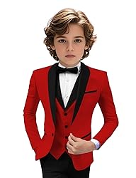Tuxedo Suits for Boys 3 Pieces Slim Fit Boys Suit