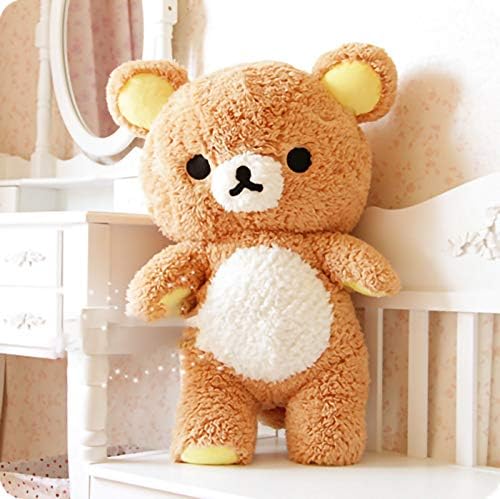 lzpoyaya Giant Rilakkuma Bear Plush Toys, Life Size Relax Bear Pillow Dolls, Soft Stuffed Animals, Valentine Day Girlfriend Gift 75cm
