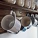 KUUQA Cup Hook Kit Black Vinyl Coated Ceiling Screw Mug Hooks, 70 Pieces, 6 Sizes