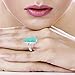 925 Sterling Silver Ring with Genuine Turquoise Size 5 to 11