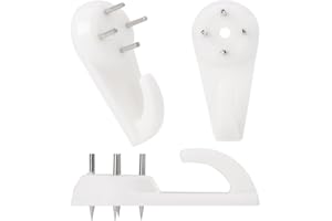 Suprom 30pcs Concrete Wall Hooks, Non-Trace Picture Hanger for Wooden/Stucco/Plaster/Hard Wall, No Damage or Drilling Picture Hooks for Hanging Picture, Artwork, Clocks