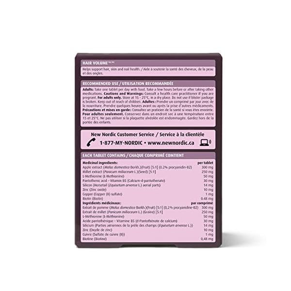 New-Nordic-Hair-Volume-90-Tablets-30-g-NEWHAIFEL New Nordic Hair Volume Tablets 90 Pack - Volumising Hair Growth and Grey Hair Prevention - Biotin Tablets - Hair…