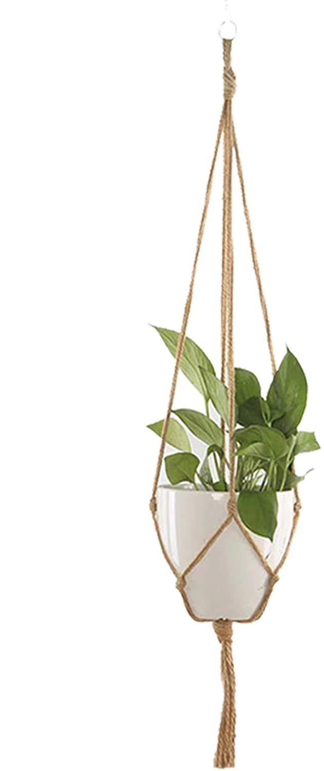 Senua Plant Hanger Hanging Planter Basket Rope Flower Pot Holder with Key Ring for Indoor Outdoor Balcony Ceiling Decorations (90 CM)