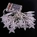 Beaumode Twinkle Star String Lights 10Ft 20 LED Battery Powered Fairy String Lights for for Chrismas Year Party Wedding Garden Décor (Warm White,Star)