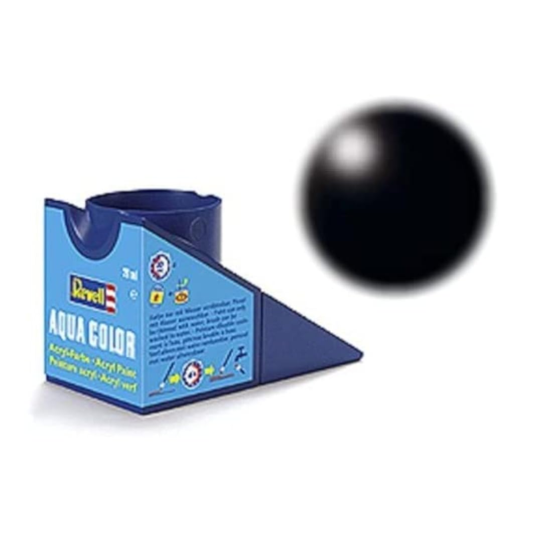 Revell 18ml Aqua Color Acrylic Paint (Black Silkyy Finish)