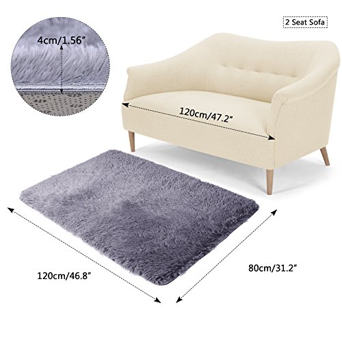 image for Queenmore Shag Modern Indoor Outdoor Area Rugs, ULTRA SOFT Runner for 