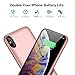 Battery Case for iPhone X/Xs/10 6500mAh, iPosible Portable Charging Case Rechargeable Extended Battery Pack for iPhone X/Xs(5.8 inch) Protective Backup Cover Charger Case Power Bank (Rose Gold)