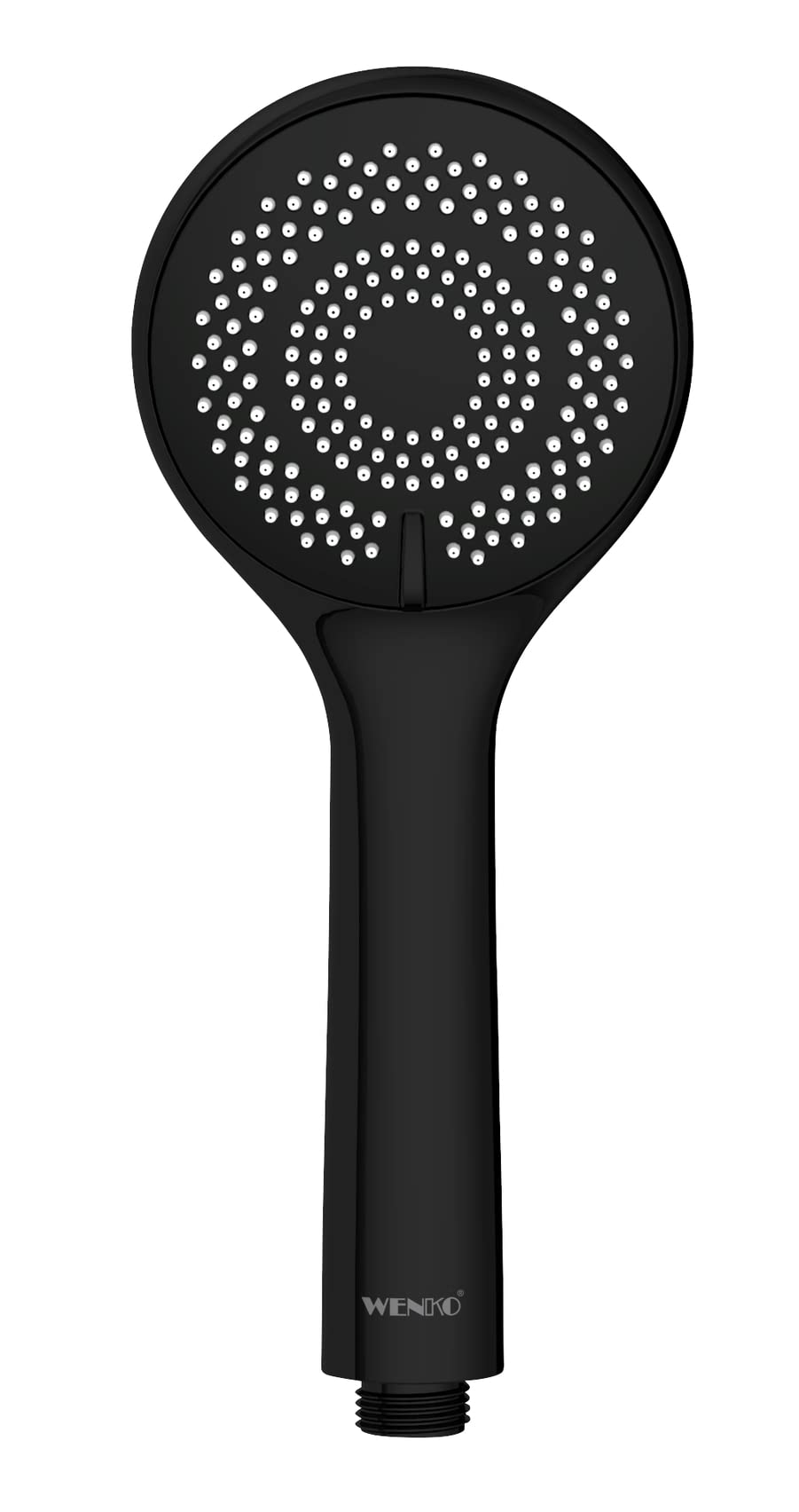 Watersaving Shower Head Matte Black Universal Hand Shower with Water-Saving System and 3 Jet Types
