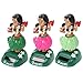 Amosfun Dashboard Hula Girl Bobble Head Solar Powered Hawaiian Hula Shaking Head Dancing Toy Figure Doll for car Interior Decorations Ornament (Green)