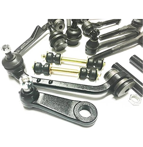 PartsW 18 Piece Complete Suspension Kit for Ford Expedition F-150 F-250 Lincoln Navigator 2WD, Control Arms w/Ball joints Pitman and Idler Arms (With 2.5" Bolt Pattern) Tie Rod Ends Adjusting Sleeves