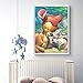 KoKoWill 5D DIY Diamond Painting Kit for Adults Kids, Full Drill Round Crystal Rhinestone Embroidery Cross Stitch Home Wall Décor Arts Craft Canvas,Rabbit and Deer,11.81 x 15.75 inch