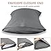 Adoric Life Pillow Cases Queen Size - 100% Brushed Microfiber, Ultra Soft - Envelope Closure End - Wrinkle, Fade, Stain Resistant - Set of 2, Gray