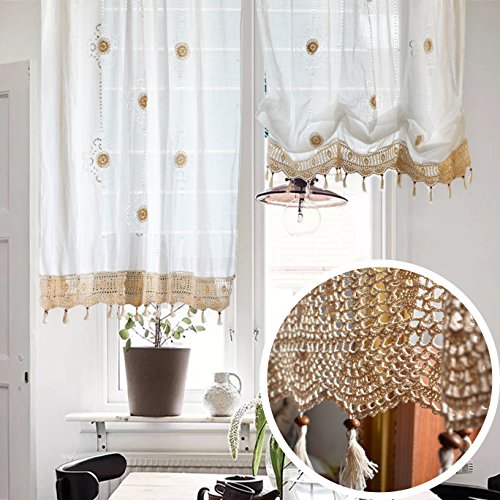 Fadfay Pastoral Style Adjustable Balloon Curtain Living Room Shade