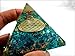 Blue Onyx Flower of Life Orgone Pyramid Christmas Tower Buster Piezo Electric EMF Protection Generator Frequency Ions Tested Cloud Chem Buster A++