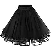 EUBUY Crinoline Tutu Underskirts for Women 50s Petticoat Skirt Rockabilly Dress Knee Underskirt for Dresses Puffy Skirt