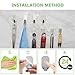 16 PCS Wall Hooks Hangers by Amoner, Heavy Duty Wall Hooks Stainless Steel Waterproof Hanger for Bathroom Kitchen Wardrobe Bedroom and Cabinets