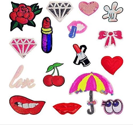 Amazon オリジナル 刺繍 アイロン ワッペン セット スパンコール ワッペン アップリケ 通販