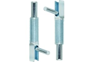 MERCIL 2pcs Retractable Indexing Plunger Pin, M10 Stainless Steel Spring Loaded Latch Spring Plunger Safety Pin Latch Telescopic Locking with L Handle