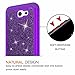 LeYi Galaxy J7 Perx Case,Galaxy J7 Prime / J7 V/ J7 Sky Pro/Halo Glitter Case with Tempered Glass Screen Protector [2 Pack], Hybrid Heavy Duty Protection Case for Samsung Galaxy J7V 2017 TP Purple