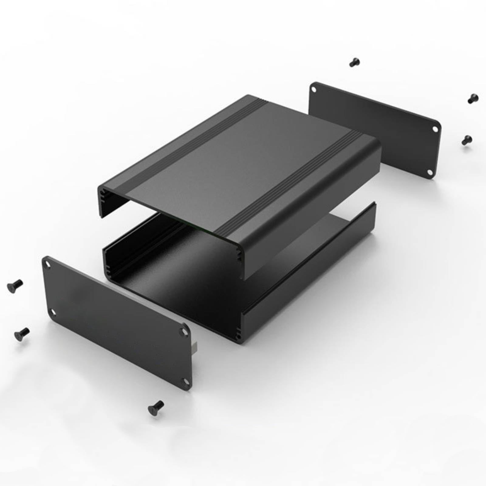 Aluminium alloy housing, black housing, split housing, aluminium housing for electronics cooling, aluminium housing for PCB wiring