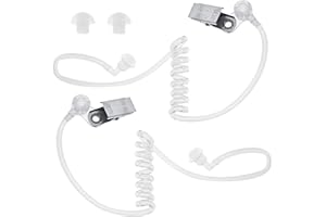 lasuroa 2pcs Cosplay Spy Earpieces Toy, Fake Earpieces with Replacement Earplugs, Agent Security Guard Cosplay Gear Gadgets C