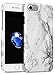 GMYLE iPhone 7 Case, iPhone 8 Case, [White Marble] Hard Slim Glossy Cover Case - Ultra Low Profile