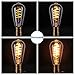 Vintage Edison LED Bulb SEALIGHT Antique Flexible LED Filament Light For Decorate Home-Dimmable 4W ST64 E26 Screw Base-WARM white 2200K- Edison Bulb 40W Equivalent Indoor and Outdoor- 1 pack