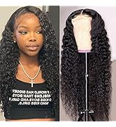 Original Queen Water Wave Lace Front Wigs Human Hair 180% Density 4X4 Transparent Human Hair Wigs...