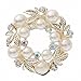 Sanwood Elegant Rhinestone Scarf Ring Silk Scarf Buckle Clip Gift (Faux Pearl)
