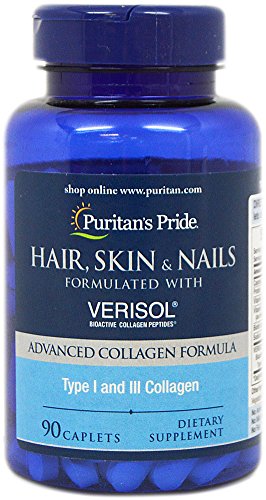 Puritan's Pride Hair, Skin and Nails formulated with VERISOL-90 Caplets