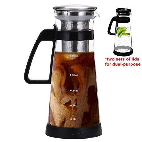 NEW Jalousie Airtight Glass Pitcher Cold Brew Coffee Maker with