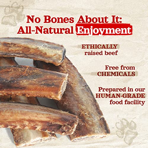 Natural Farm Rib Bones for Dogs (6 Inch, 8 Pack) Beef Ribs for Dogs