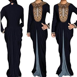 WUBUKaftan Maxi Dress Elegant Evening Gown for Weddings, Cocktail Parties Special Occasions