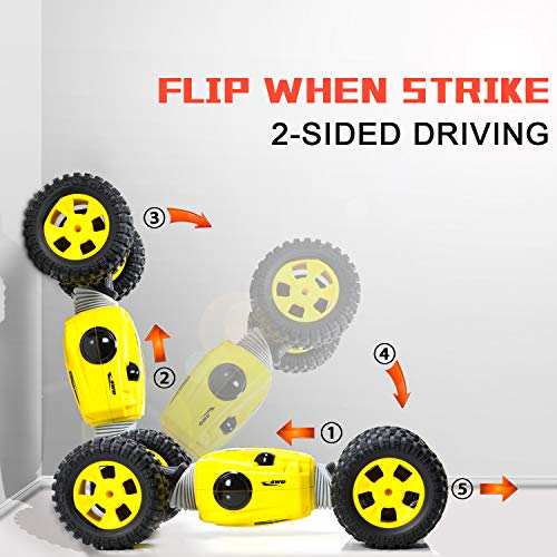 RC Car - 2.4 GHZ Remote Control Car 4WD Dual Motors Off-Road Vehicles Rock Crawler Hobby Cars, 2-Side Driving High Speed Monster Truck Rechargeable Electric Racing Car - Thumbnail 3
