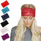 Binmer(TM)Fashion Women Hairband Girls Headwear Sport Yoga Lace Wide Headband Turban Bohemian Headscarf Wrap