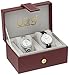 Burgi Women's BUR152SS Silver Quartz Watch Set Including BUR151SS And BUR126SS
