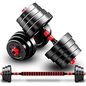 Adjustable Dumbbells Barbell Set 2 In 1, Workout Bench 15/20/30KG Lifting Dumbells For Body Workout Home Gym,Home Heavy Dumbbells,15kg