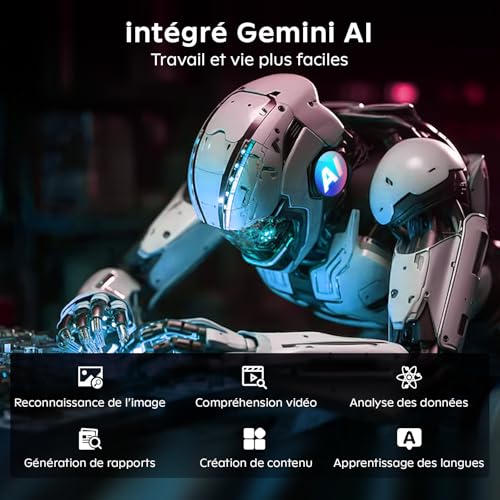 11 Inch Touch Android 16 Tablet with Gemini AI|T7250 Octa-Core|24GB RAM+256GB ROM (TF2To), 16MP+8MP|1920x1200 IPS HD Display|Widevine L1 Certified|GPS|8000mAh|5G WiFi|Keyboard+Mouse +Hull (Blue)