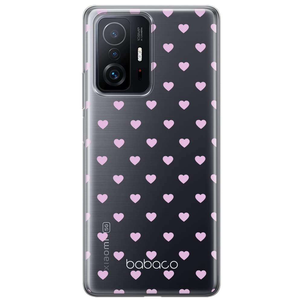Babaco ERT GROUP mobile phone case for Xiaomi 11T 5G / 11T PRO 5G original and officially Licensed pattern Hearts 001 optimally adapted to the shape of the mobile phone, partially transparent