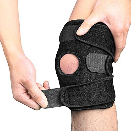 Littlejian Knee Brace Support, Open-Patella Stabilizer with Adjustable Strapping &amp; Breathable Neoprene Sleeve for ACL, Running, Sports, Arthritis, Meniscus Tear, Injure Recovery, Non-Bulky