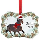 Dark Bay Holsteiner Horse Christmas Ornament 2024