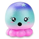 R • HORSE Jumbo Squishy Kawaii Cute Starry Sky Octopus Cream Scented Squishies Slow Rising Kids Toys Doll Stress Relief Toy Hop Props, Decorative Props Large (Starry Sky Octopus)